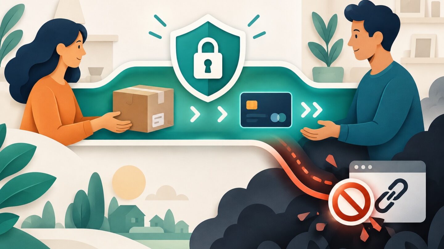 Échange sécurisé d’un colis et d’un paiement à l’intérieur d’une plateforme de vente